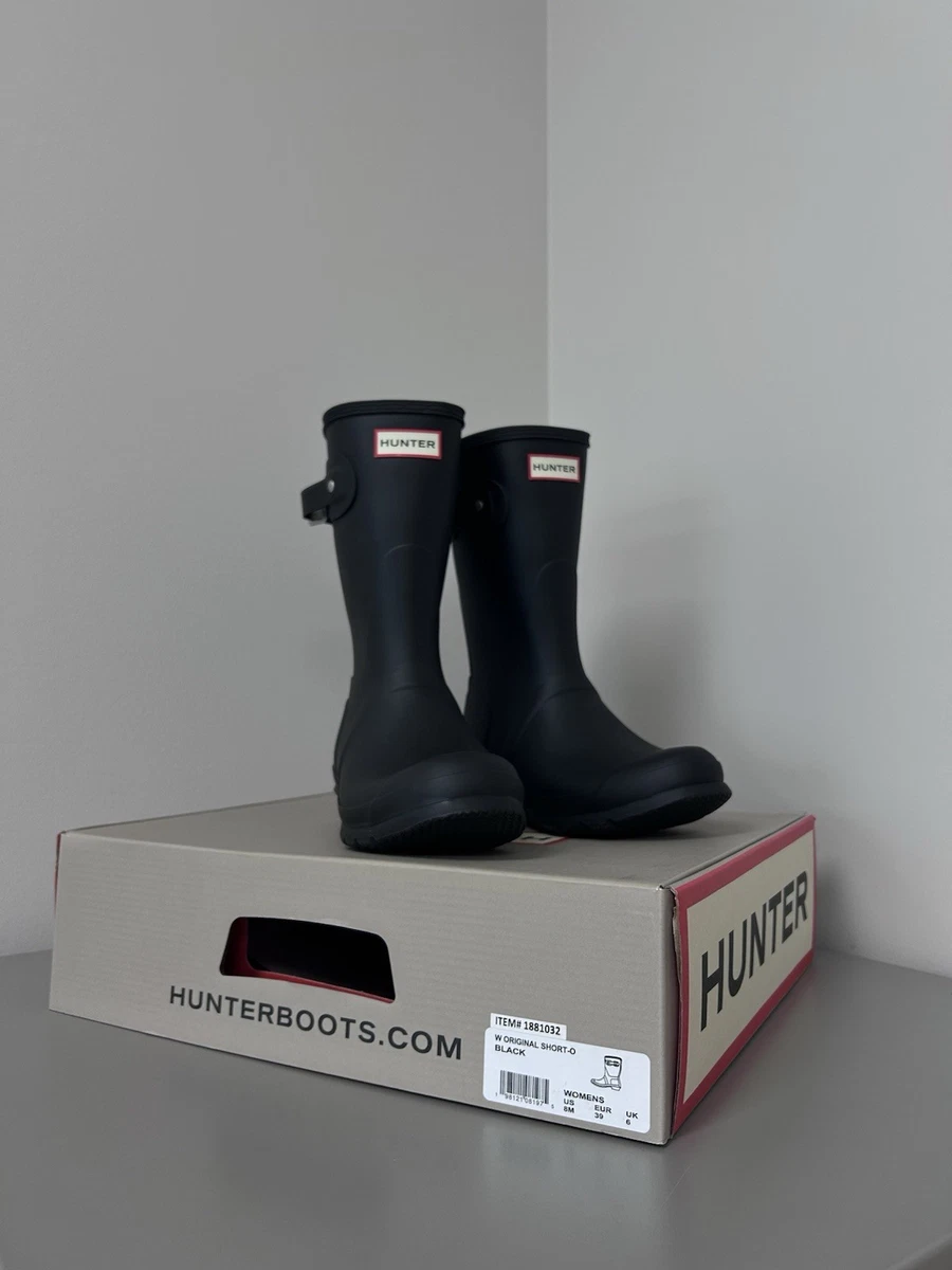 Hunter Original Short Black Boots for Women for sale | eBay