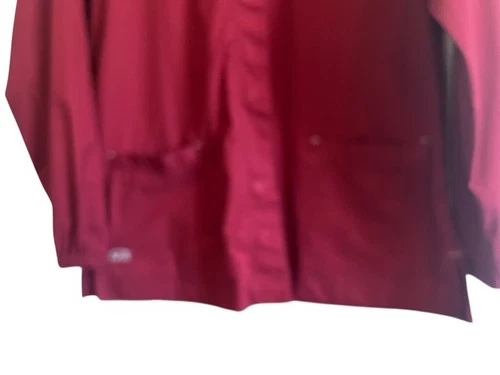 Iguana Med Scrubs Sz XL Tall Rust Red Snap Front Warm Up Jacket image 3