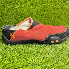 Kuru Draft Womens Size 9.5 Orange Black Casual Comfort Slip-On Mule Slippers