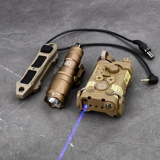 White LED Flashlight Red Green Blue Nylon Version Set Lamp+Dual Switch