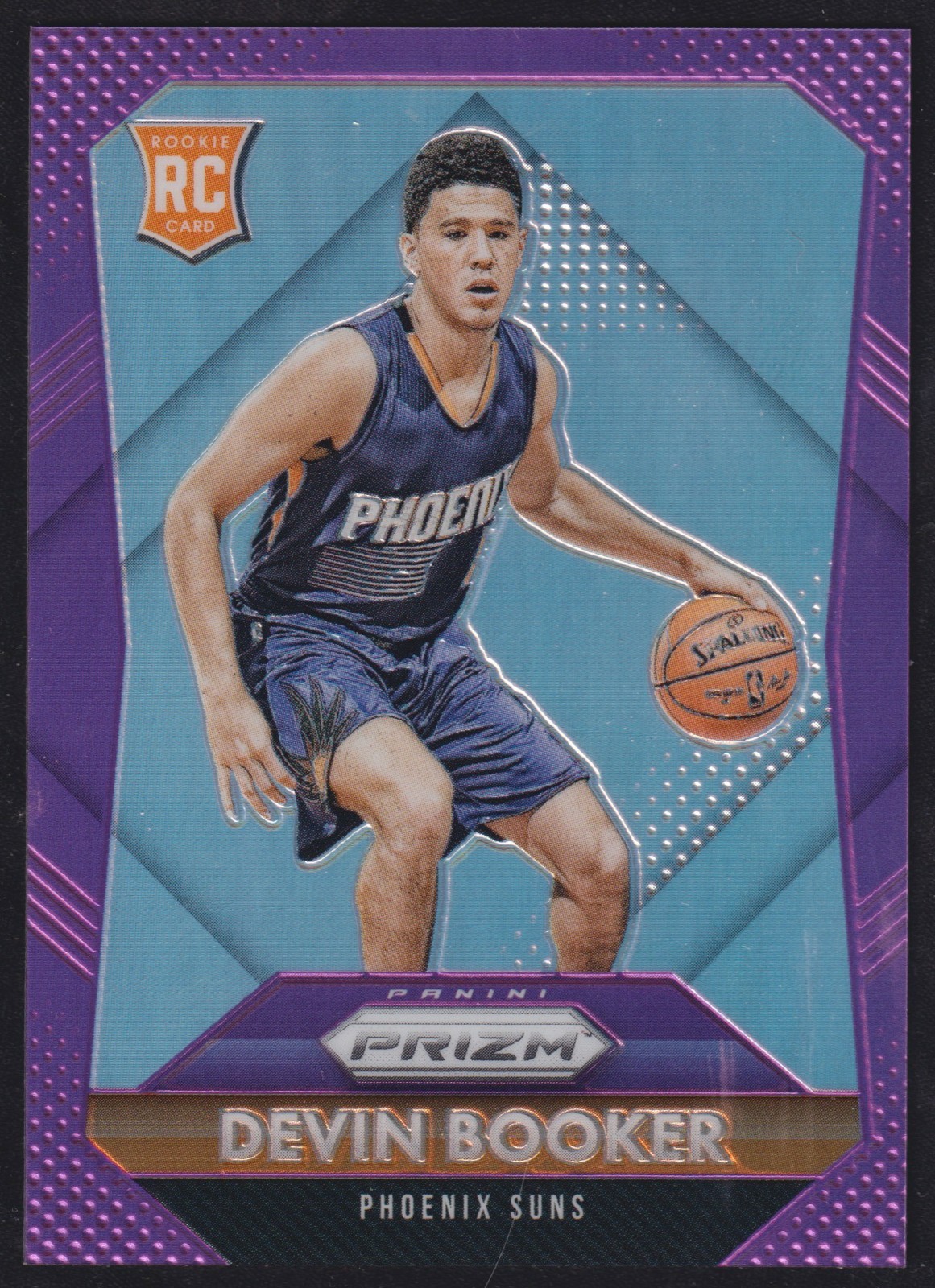 2015-16 Devin Booker #308 Panini Purple Refractor Prizm ROOKIE RC SSP 22/99