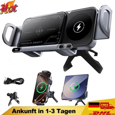 2 in 1 Auto Drehbare Handyhalterung Hoch Intelligent Handy/Pad Halter NEU