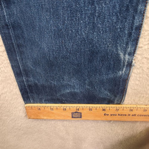 Levis 501 Jeans Mens 32x38 Straight Original Fit Button Fly Denim Thrashed 30x35 - Picture 17 of 21