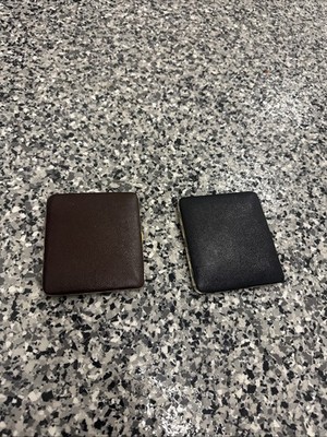 2 Extremely Rare Vintage Black & brown Leather Dunhill Cigarette Case