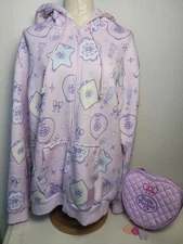 Cakeworthy XL Women's Purple Polly Pocket Hoodie full zip sweatshirt