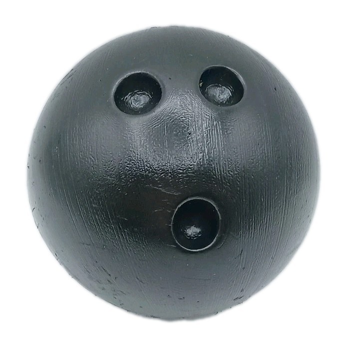 Black Plastic Bowling Ball for Crown Bowling Pins 3 Hole Kid