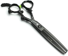 6 inch professional hairdressing sparse scissors carved dragon hairdresser tools