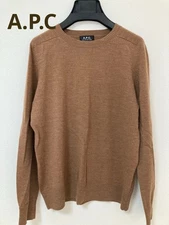 A.P.C. Brown Knit Sweater Xs Men's tops, popular brands, popular designs Limited