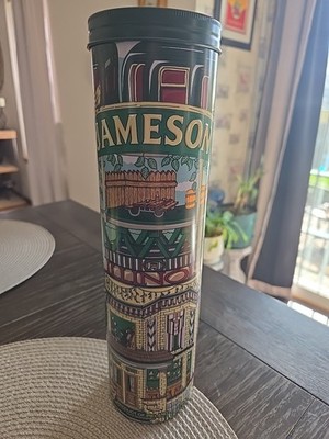 JAMESON IRISH WHISKEY Chicago Illinois MT Tin Bottle Container for 750 ml Nice