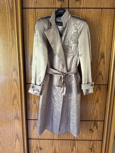 SAINT LAURENT (YSL) Trench coat Yves Saint Laurent di Tom Ford S S 2003 rosa nudo seta FR36