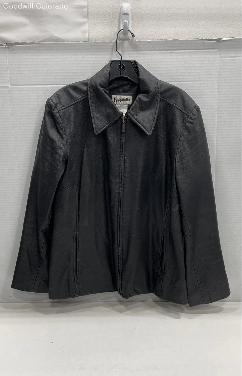 chinese dress ladies Women's Leather Gathered Dress - Black - US 6 main image 0