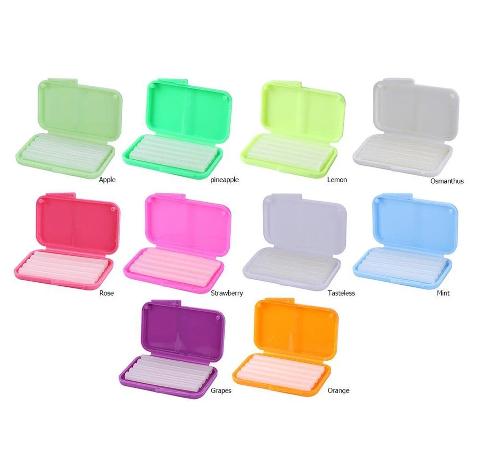 100 pacotes de 10 ortodontia dental aroma de frutas cera ortodontia para aparelhos irritação gengival - Imagem 4 de 4