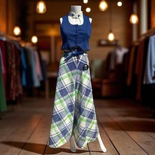 Vintage 1960s Alfred Werber Mod Blouse, Vest, Pants,  Belt Set Suit Costume XS