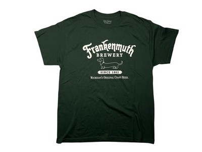 FRANKENMUTH BREWERY 1862 Green Wiener-Dog MICHIGAN CRAFT BEER SHIRT Gym Men's L
