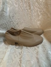 BLOCH Girl Tap Shoe Leather Sz 4 Flex Tan Oxford Shockwave Children Slip On Q