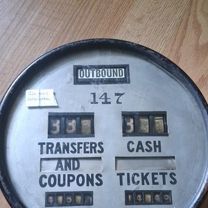 Vintage Illinois Interurban Trolley Fare Register. International Register Co 