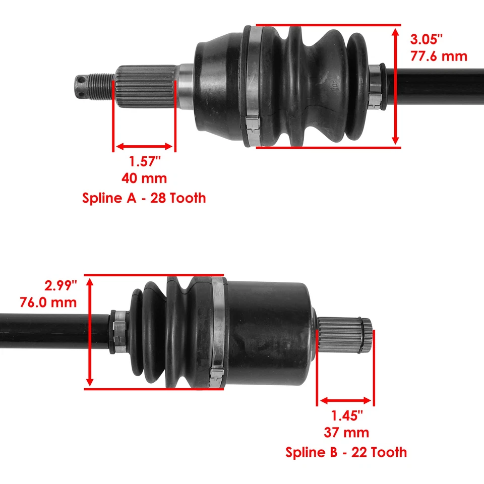 Buje de cojinete de eje articulado CV delantero izquierdo o derecho para Polaris RZR 4 XP 900 2012-2013 Foto 3 de 4