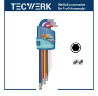 Sechskant Winkel Schraubendrehersatz 9Tlg.6Kt Sw 1,5-10Mm KugelköPfe Extra Lang