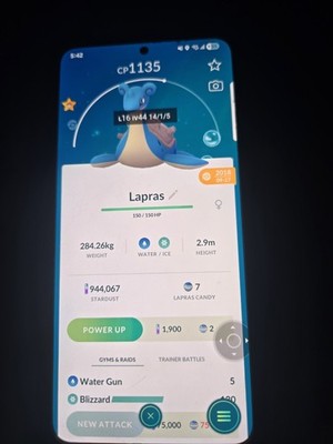 Lapras 2018 Pokemon GUARANTEED LUCKY Go Pokémon Registred Only