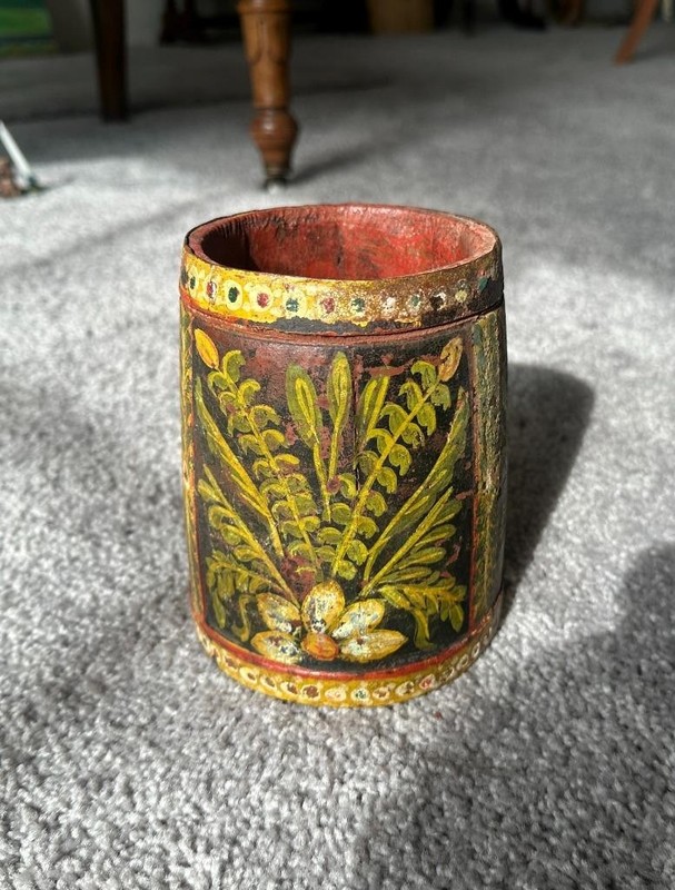 Norwegian Rosemaled Box Norway Sandefjord Scandinavian Antique c1850 Swedish