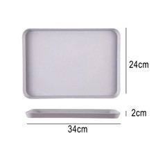 Rectangular Serving Tray Square Tray anti Slip Scratch Resistant Plastic Food Se