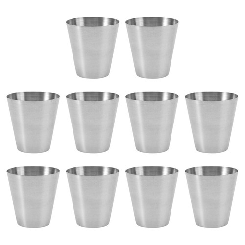 10 Pcs Stainless Steel Drink Cup Travel Child Camping Cups Portable Mugs