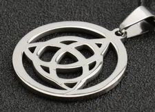 Celtic Stainless Steel Triquetra Necklace with 20 in ball chain