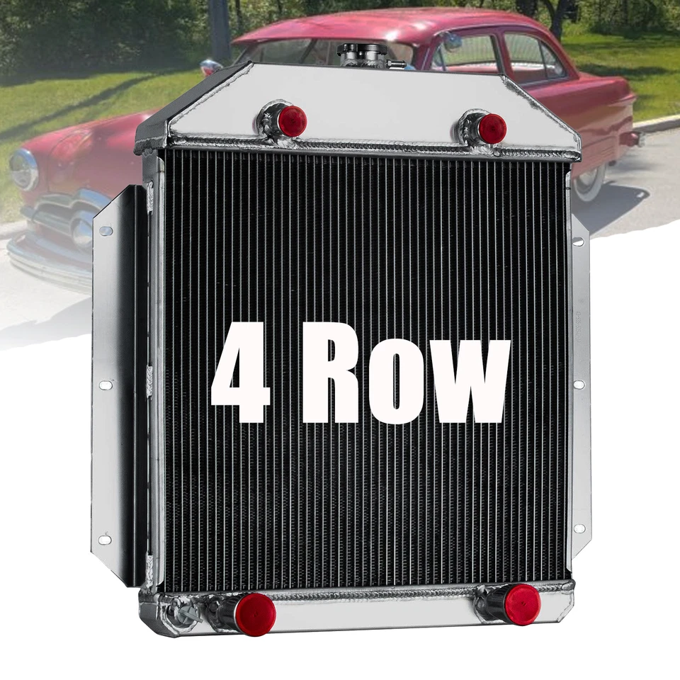 4 Rows Radiator For Ford Taunus Custom Flathead Configuration V8 MT 1949-1953 US — 第 3/4 张图片
