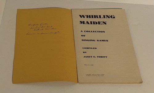 Whirling Maiden Vintage Collection Of Singing Games Book Janet E. Tobitt - Picture 4 of 8