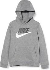 Size S - Nike Boys Sportswear Club Hbr Hoodie Carbon Heather