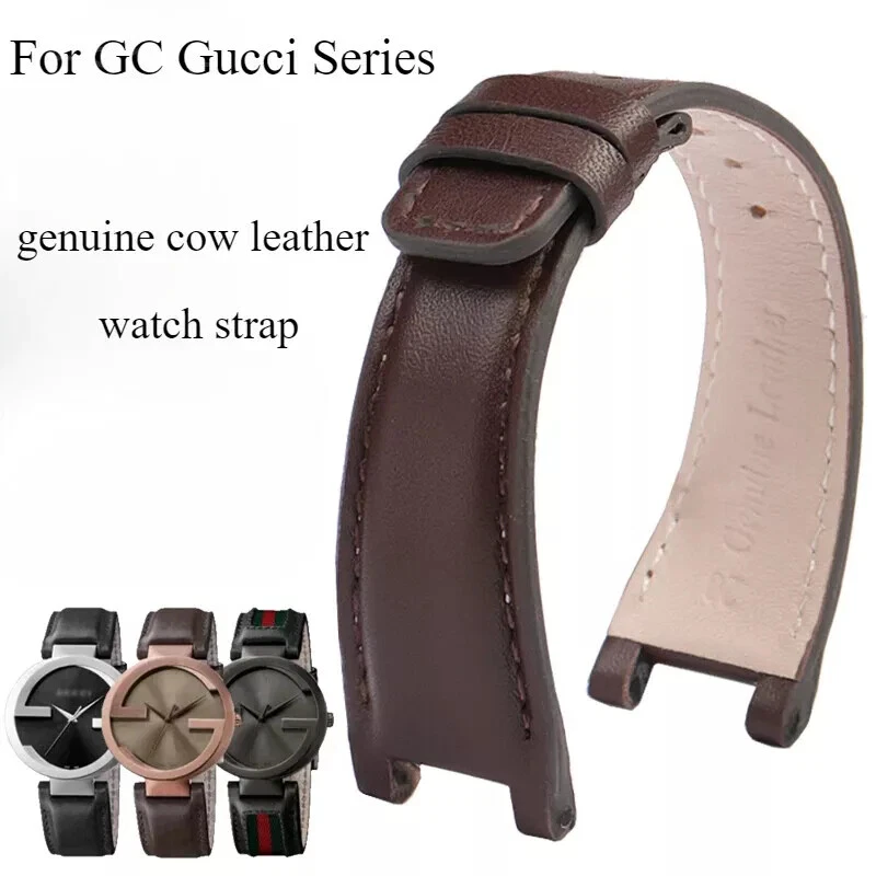 Bracelet de montre en cuir pour Gucci YA1332 YA1333 YA1335 16x10 20x12 22x14mm étanche