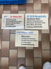 2/3 Kl. Zuglaufschild/ EC 19 Andreas Hofer IR 2219 Bergstraße / InterRegio 2432