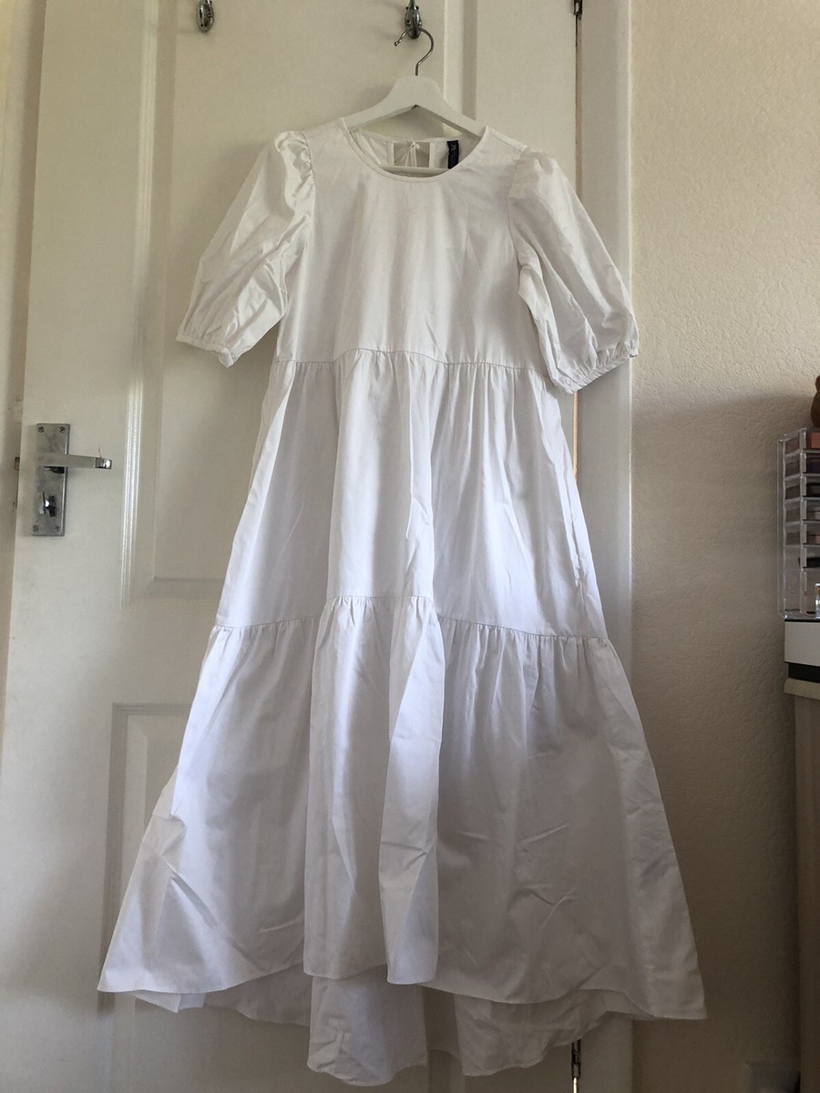 navy blue dress for baby girl truworths | Pockets, tiers, and a puff sleeve - this dress has it ALL!💯 White  Dress (3039552) R699, Shoes (3029626) R499 - coming September