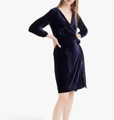 velvet wrap mini dress