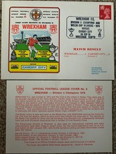 WREXHAM V CARDIFF CITY 1978 FIRST DAY COVER