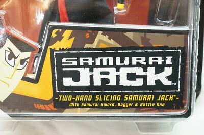 SAMURAI JACK ACTION FIGURE TWO HAND SLICING SWORD DAGGER BATTLE