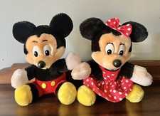 Mickey Mouse Minnie Mouse SET Walt Disney World Disneyland 7 Plush Toys 1980s