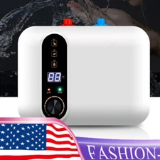 110V Instant Electric Hot Water Heater Shower Compact Mini-Tank Storage RV 10L 