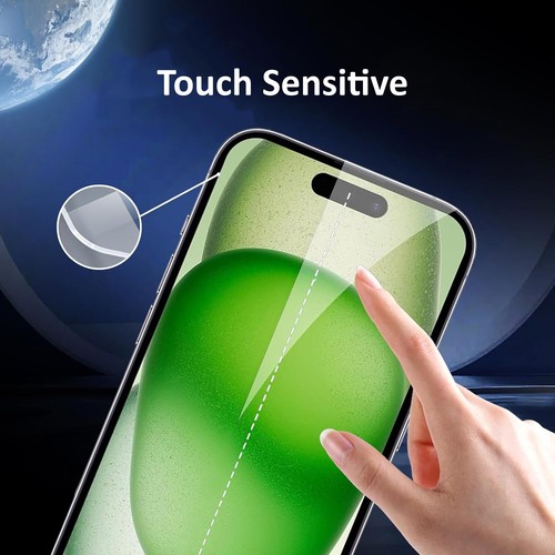 Tempered Glass Screen Protector for iPhone 15 / 15 Pro / 15 Plus / 15 Pro Max - Photo 4 sur 7