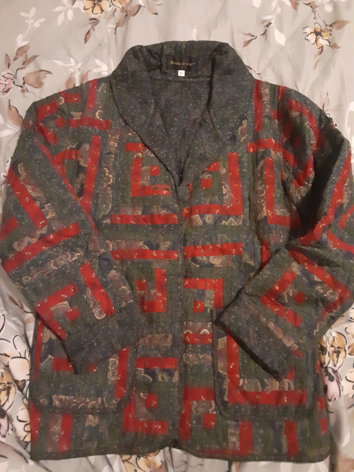 Donna Sharp Quilted Patchwork Jacket Pinecone The… - image 1