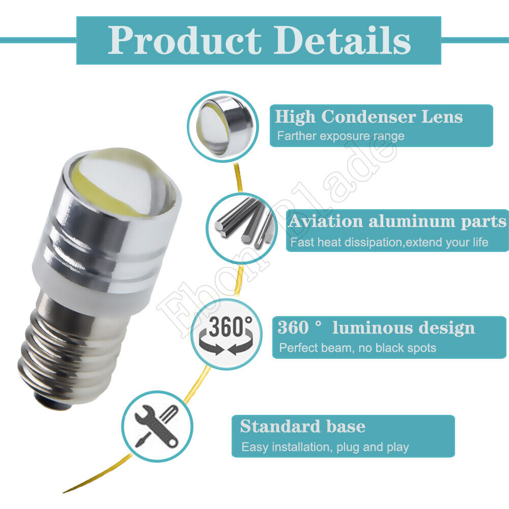 Klant Gewoon overlopen glas E10 LED Screw Base Indicator Bulb White 3v 6v 12v 3 Volt 6 Torch Bike Lamp Light | eBay Klant Gewoon overlopen glas E10 LED Screw Base Indicator Bulb White 3v 6v 12v 3 Volt 6 Torch Bike Lamp Light | eBay