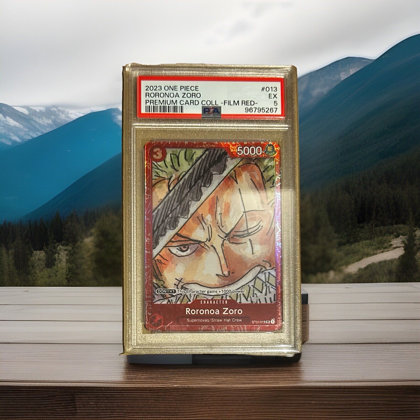 Roronoa Zoro - ST01-013 - [PSA 5] - Película Roja Premium - [POP 1]