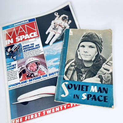 Soviet Man In Space Moscow Book & New Scientist Man In Space Space Race Bundle