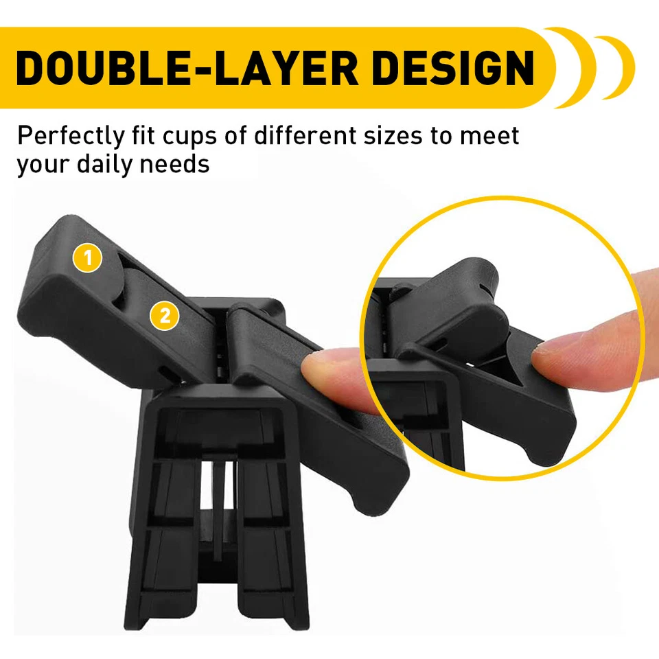 Para Toyota Highlander 2014-2019 Portavasos Divisor Inserto Consola Central Negro Foto 4 de 4