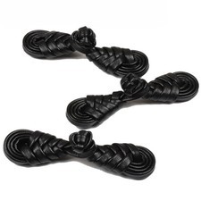 10 Paires Grenouille Fermeture Chinois Nœuds Bouton PU Simili Cuir Couture Qipao