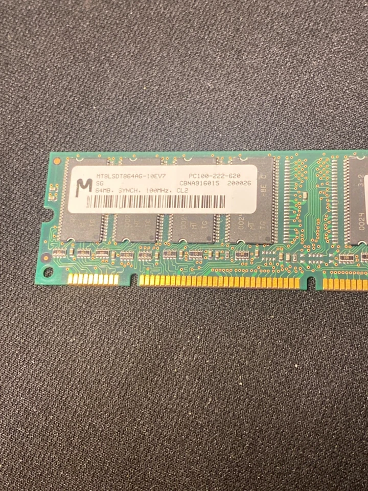 MIcron 64MB Memory Module PC100-222-620 MTBLSDT864AG-10EV7 for Compaq - Image 4 of 4