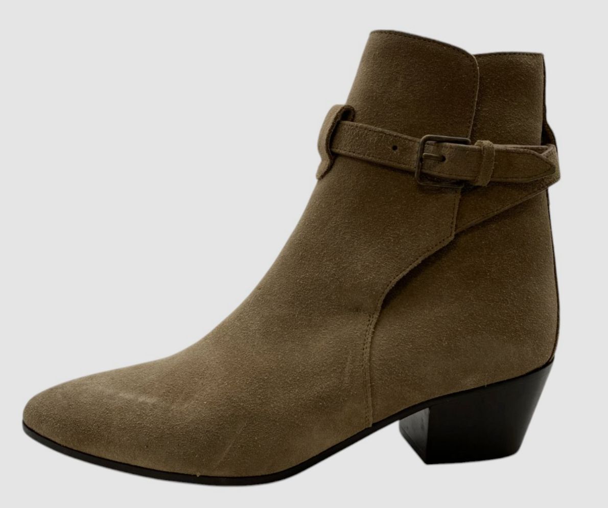 Saint Laurent stivaletto donna beige scamosciato scarpa sinistra solo taglia 37