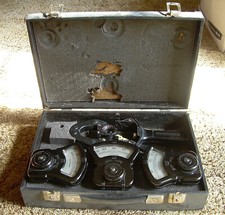 COLUMBIA ELECTRIC MFG. CO. TONG-TEST AMMETER TEST KIT with 3 METERS and CASE