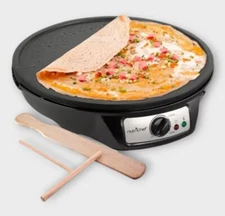Nutrichef PCRM15D Detachable P Plate Crepe Maker Griddle