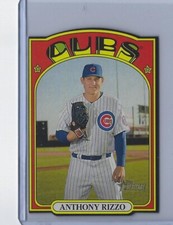 2021 Topps Heritage 1972 Die Cut Anthony Rizzo 72DC-16